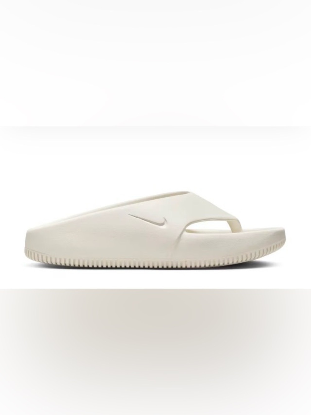 NIKE Calm White Slide Thong Sandal Size 8